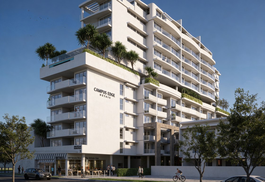 Campus Edge — approved 12-storey mixed-use building, Petrie